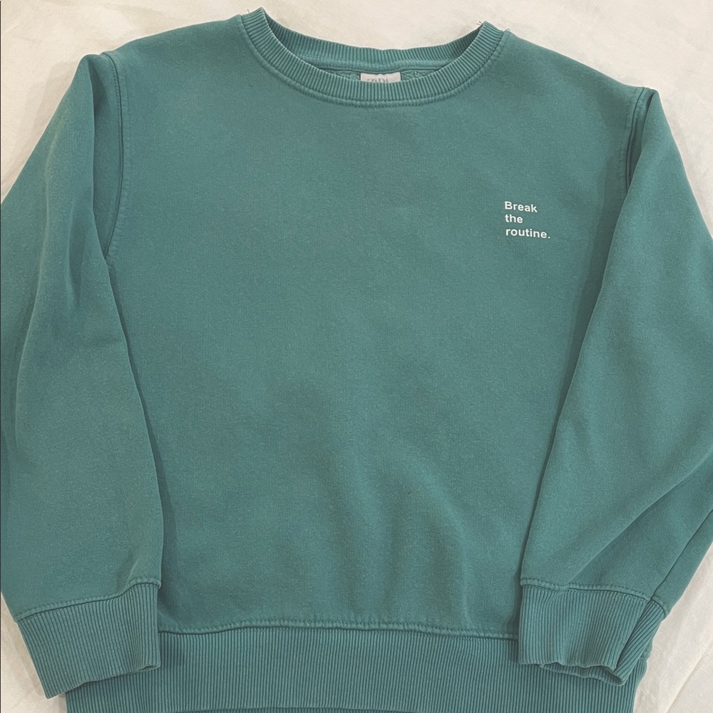 Zara Boys’ Teal Crewneck Sweatshirt